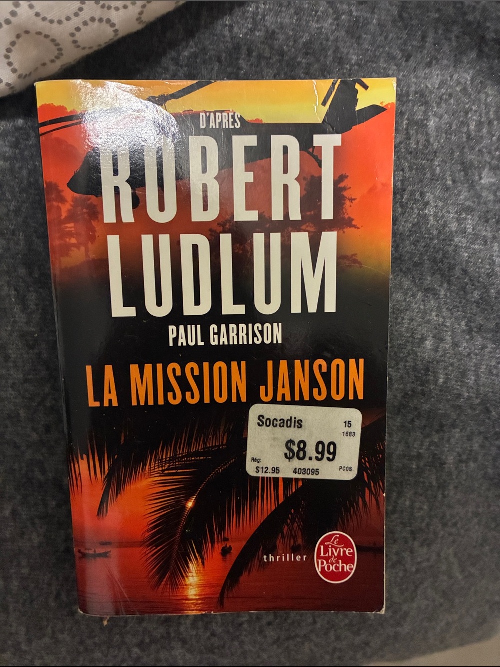Robert Ludlum - La Mission Janson (French Paperback) - Orange & Black Cover